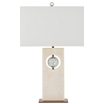 Настольная лампа из мрамора с тканевым прямоугольным абажуром Eternity варинант исполнения - 5 | Loft Concept в Костроме