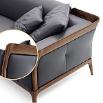 Кресло большое c каркасом из массива дерева Walnut Armchair варинант исполнения - 2 | Loft Concept в Костроме