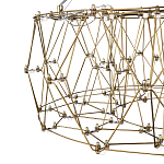 Люстра с тонкой металлической конструкцией цвета золото Quasar варинант исполнения - 5 | Loft Concept в Костроме