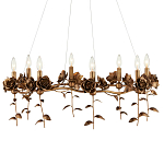 Люстра с каркасом в виде цветков розы и тканевыми абажурами Flowers and Fox Roses варинант исполнения - 3 | Loft Concept в Костроме