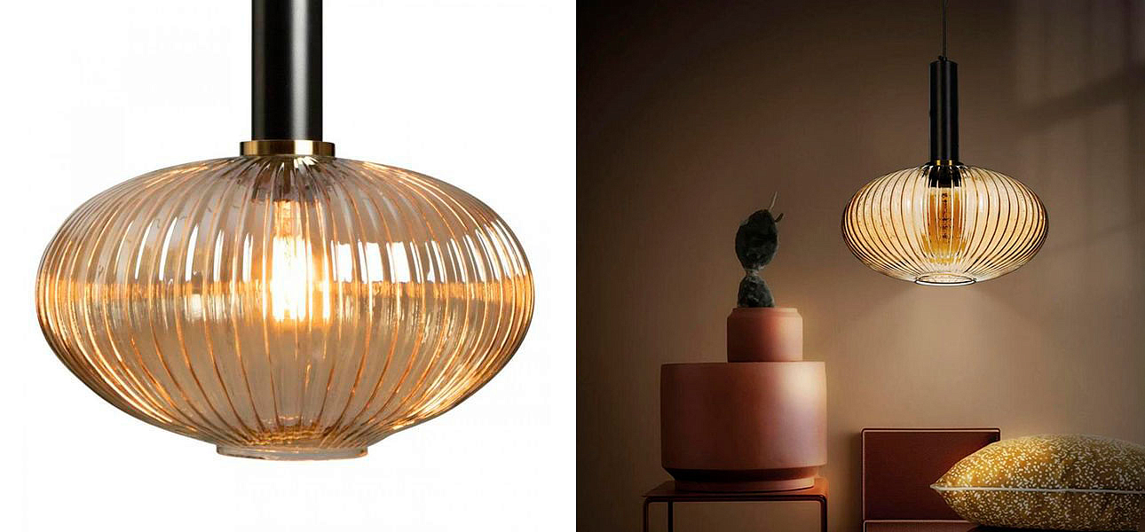 Подвесной светильник Ferm Living chinese lantern Amber Black 33 см Подвесной светильник Ferm Living chinese lantern Amber Black 33 см - Loft-Concept в Костроме