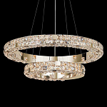 Люстра из 2-х колец с мозаичным хрустальным оформлением Sparks of Crystal варинант исполнения - 4 | Loft Concept в Костроме