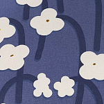 Подушка декоративная синяя с цветочным принтом Blossom Essence Emily варинант исполнения - 3 | Loft Concept в Костроме