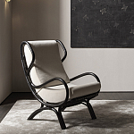 Дизайнерское кресло из ротанга Gio Ponti CONTINUUM D.163.7 BY BONACINA 1889 Armchair варинант исполнения - 2 | Loft Concept в Костроме