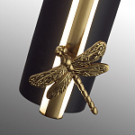 Бра с круглым плафоном из алебастра и бронзовой декоративной стрекозой 45 Alaris  варинант исполнения - 7 | Loft Concept в Костроме