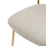 Стул барный широкой полукруглой спинкой на золотистых ножках Chair Smooth Shapes варинант исполнения - 5 | Loft Concept в Костроме