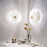 Бра в форме прозрачного стеклянного цветка с рельефной текстурой Textured Glass варинант исполнения - 13 | Loft Concept в Костроме