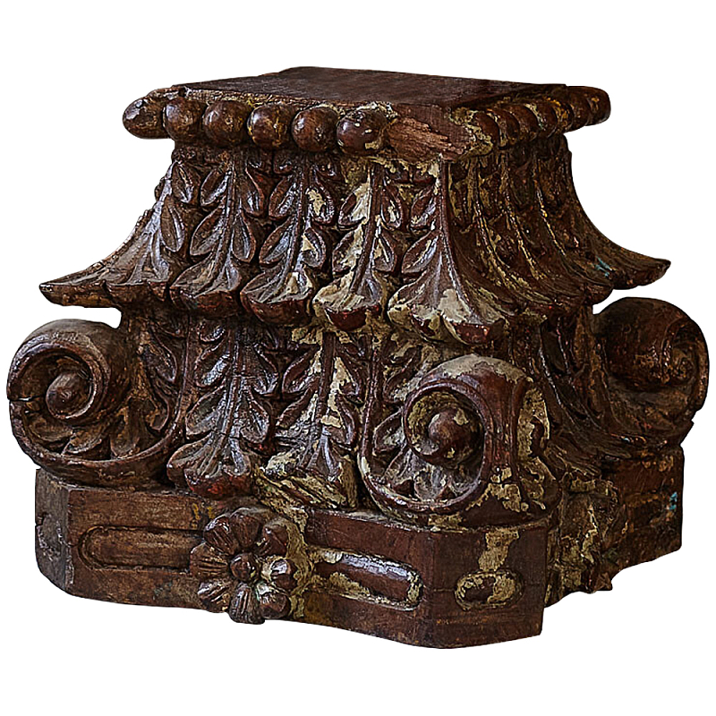 Подсвечник из массива тика Antique Candle Holder Коричневый Подсвечник из массива тика Antique Candle Holder Коричневый в Костроме | Loft Concept