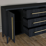 Буфет Primo с тремя ящиками и двумя фасадами Черный дуб варинант исполнения - 5 | Loft Concept в Костроме