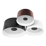 Потолочный светильник с 3-мя цилиндрическими абажурами черного белого и коричневого цвета Urban Dome варинант исполнения - 1 | Loft Concept в Костроме