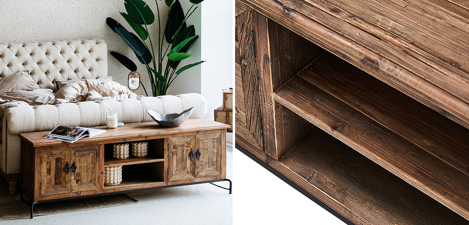 Комод длинный в стиле лофт Ennio Wood Commode Комод длинный в стиле лофт Ennio Wood Commode - Loft-Concept в Костроме