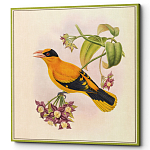 Постер на холсте с изображением птиц и цветов Blooming Birds Poster варинант исполнения - 7 | Loft Concept в Костроме