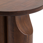 Круглый приставной стол из массива ореха Balu Wooden Side Table варинант исполнения - 4 | Loft Concept в Костроме