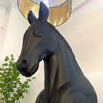 Horse Statue Floor Lamp Большой светильник Черная Лошадь варинант исполнения - 4 | Loft Concept в Костроме