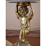 Чаша с цветочным орнаментом на ножке в виде бронзового ангела Eden Garden варинант исполнения - 9 | Loft Concept в Костроме