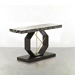 Консоль чёрная с геометрическим основанием Josette варинант исполнения - 1 | Loft Concept в Костроме