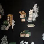 Обои ручная роспись The Art of Learning and Steps for the Flowers by Teo Yang Original colourway on Pitch dyed silk варинант исполнения - 1 | Loft Concept в Костроме