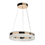 Люстра в виде кольца золотого цвета с прозрачными вставками Radiant Rail варинант исполнения - 2 | Loft Concept в Костроме