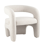 Кресло дизайнерское для лаунж зоны жемчужного цвета Pearl Lounge варинант исполнения - 10 | Loft Concept в Костроме