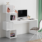 Стол письменный белый с 4-мя открытыми полками BALANCE WHITE варинант исполнения - 2 | Loft Concept в Костроме