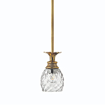 Подвесной светильник цвета латунь с прозрачнымплафоном в форме ананаса Hinkley варинант исполнения - 1 | Loft Concept в Костроме