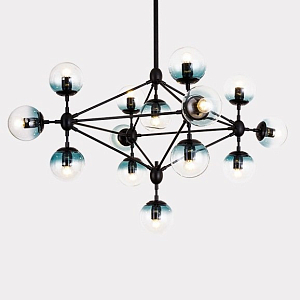 Люстра Modo Chandelier Globes Blue Ambre Black