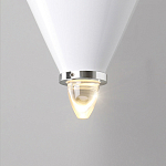 Подвесной светильник светодиодный в виде ряда белых металлических конусов  Herringbone варинант исполнения - 7 | Loft Concept в Костроме