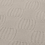 Плед из хлопка рельефной вязки бежево-серого цвета Waffle Comfort варинант исполнения - 3 | Loft Concept в Костроме