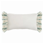 Чехол на подушку мятного цвета с бахромой и объемным узором Ethnic mix варинант исполнения - 4 | Loft Concept в Костроме