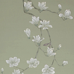 Обои ручная роспись Magnolia Canopy Colourway SC-287 on Aquamarine slub silk варинант исполнения - 1 | Loft Concept в Костроме