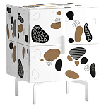 Тумба белая с рисунком Short Graph варинант исполнения - 1 | Loft Concept в Костроме