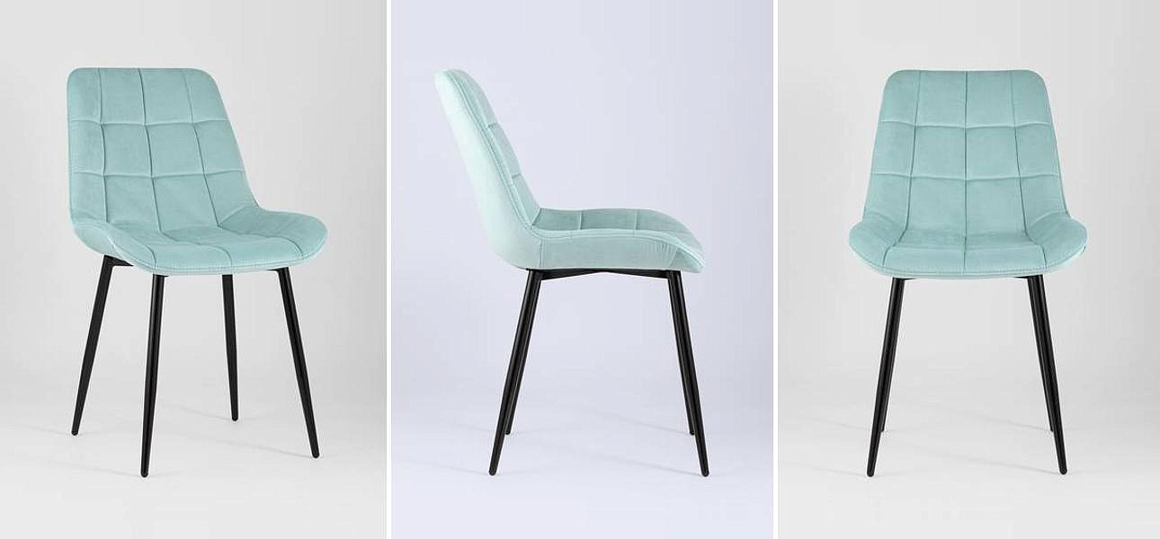 Стул NANCY Chair Светло-Голубой Велюр Стул NANCY Chair Светло-Голубой Велюр - Loft-Concept в Костроме