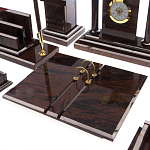 Настольный письменный набор из природного камня обсидиана с декором в виде орла Golden Eagle варинант исполнения - 3 | Loft Concept в Костроме