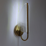 Бра с изогнутым рельефным плафоном Textured Glass варинант исполнения - 2 | Loft Concept в Костроме