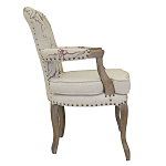 Кресло с изображением сакуры Aubrey Classical Armchair beige flax варинант исполнения - 1 | Loft Concept в Костроме