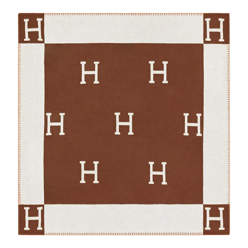 Плед Hermes Avalon Plaid Coffee Коричневый Бежевый Плед Hermes Avalon Plaid Coffee Коричневый Бежевый в Костроме | Loft Concept
