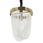 Подвесная люстра с хрустальными подвесками Riche Crystal Metal Chandelier 1 варинант исполнения - 1 | Loft Concept в Костроме