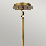 Люстра цвета латунь с 6-ю лампами свечами внутри цилиндрического абажура из черных металлических реек Kichler варинант исполнения - 4 | Loft Concept в Костроме