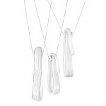 Подвесной светильник белого цвета с 3-мя изогнутыми плафонами Flow Loop варинант исполнения - 1 | Loft Concept в Костроме