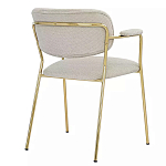 Стул Singer Chair с подлокотниками серый на золотистых ножках варинант исполнения - 3 | Loft Concept в Костроме