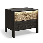 Тумба 2 ящика с подсветкой на рельефном фасаде Warm Industrial варинант исполнения - 4 | Loft Concept в Костроме