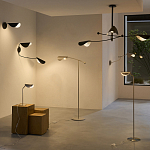 Торшер с поворотным плафоном Aracea Beige Floor Lamp варинант исполнения - 2 | Loft Concept в Костроме