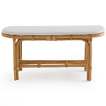 Скамья из ротанга с подушкой Manlio Rattan Bench варинант исполнения - 2 | Loft Concept в Костроме