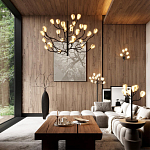 Настольная лампа с ветвями и белыми фарфоровыми цветами Floralis варинант исполнения - 2 | Loft Concept в Костроме