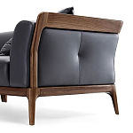 Диван двухместный c каркасом из массива дерева Double Sofa Made of Walnut Wood варинант исполнения - 1 | Loft Concept в Костроме