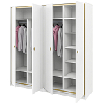 Шкаф белый четырёхдверный для одежды Antique Order варинант исполнения - 3 | Loft Concept в Костроме