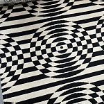 Мебельная ткань Жаккард черно-белый принт 145 см T3-78 варинант исполнения - 1 | Loft Concept в Костроме