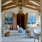 Обои ручная роспись Le Brésil Mer Bleue варинант исполнения - 4 | Loft Concept в Костроме