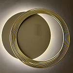 Бра светодиодное круглое в матовых оттенках коричневого и золотого цвета Kosmikos варинант исполнения - 1 | Loft Concept в Костроме