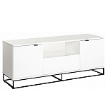 ТВ-тумба белая с  2-мя дверцами и ящиком Strict Lines варинант исполнения - 1 | Loft Concept в Костроме